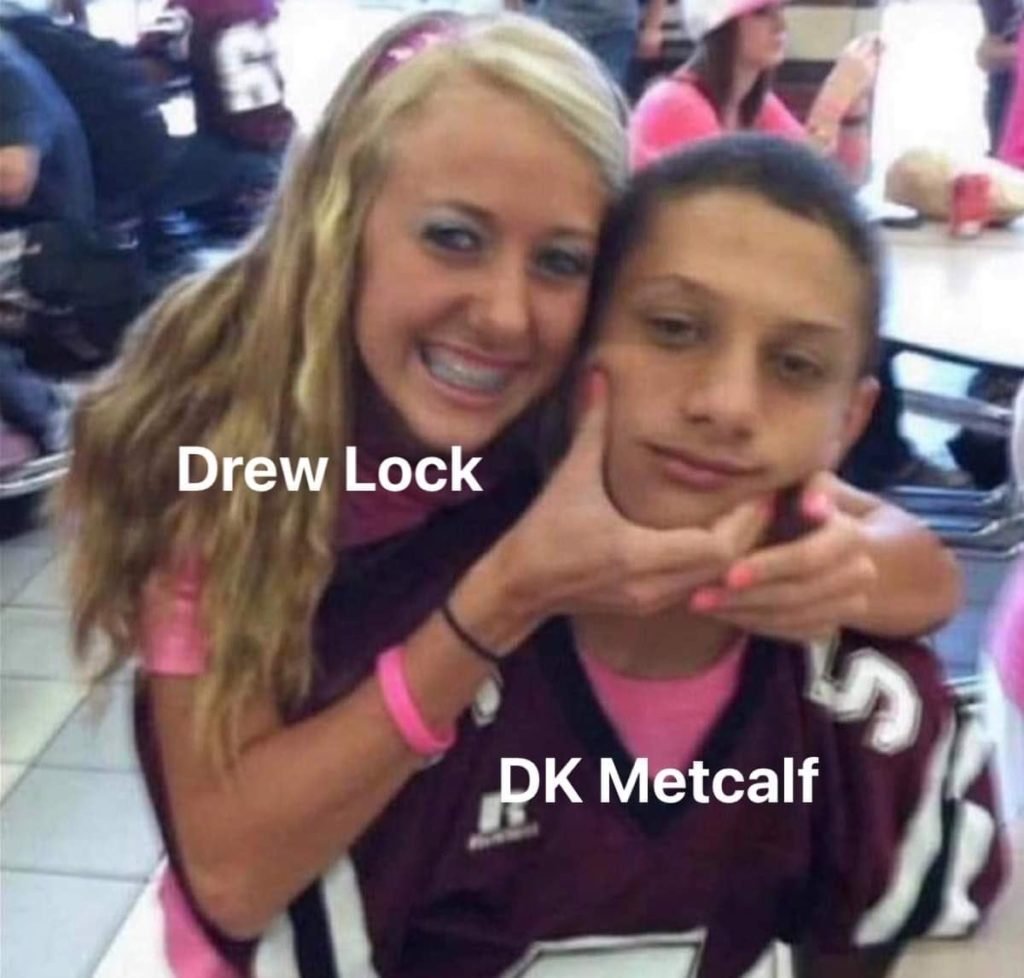 Meme sobre Drew Lock y los Seahawks