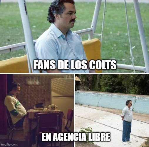 Meme fans de los Colts en agencia libre 2023