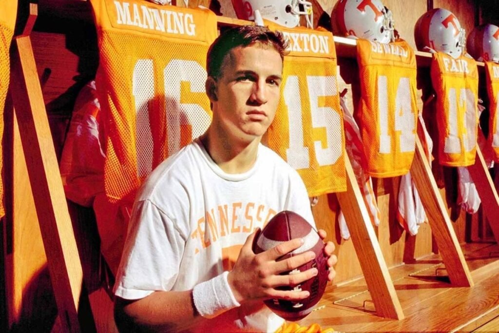 Peyton Manning en la Universidad de Tennessee.