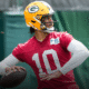 Jordan Love Packers entrenando